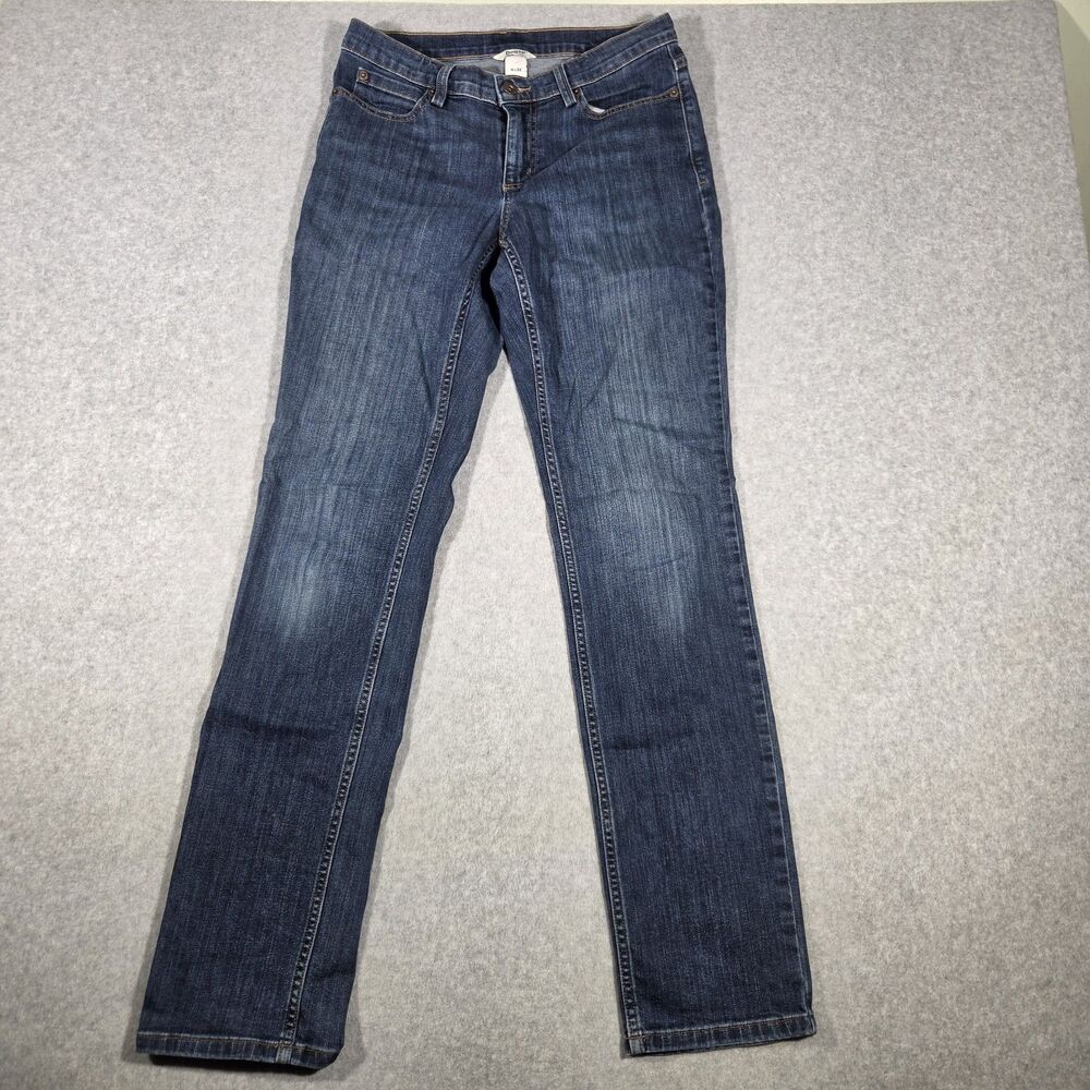 Duluth Trading Co Jeans Womens 6x33 Dark Medium Wash Straight Stretch Tall 33
